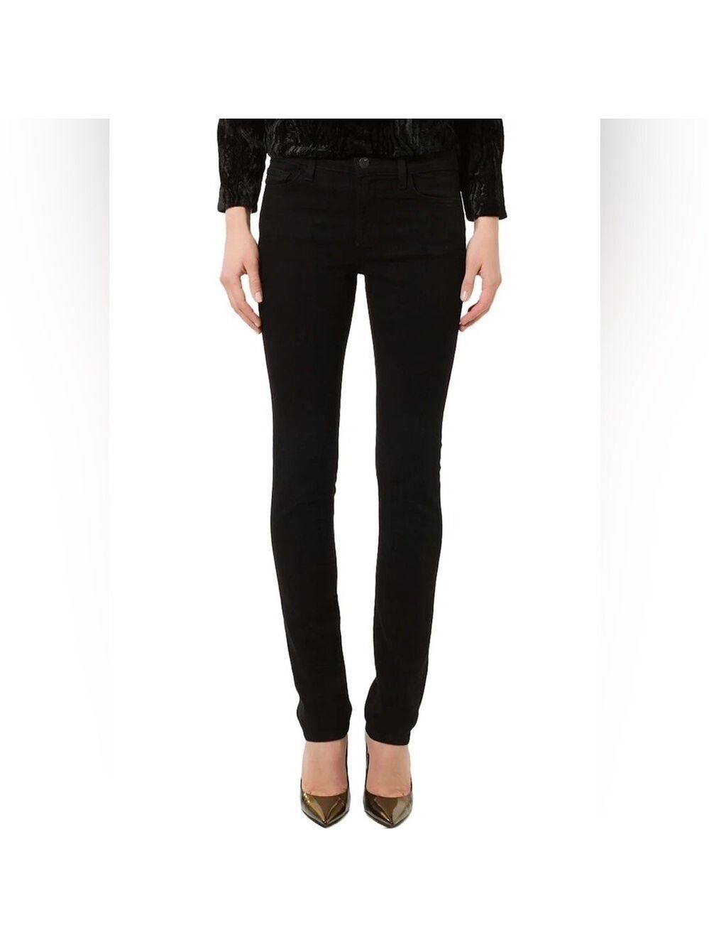 J Brand Shadow Straight Leg Black Jeans Size 27